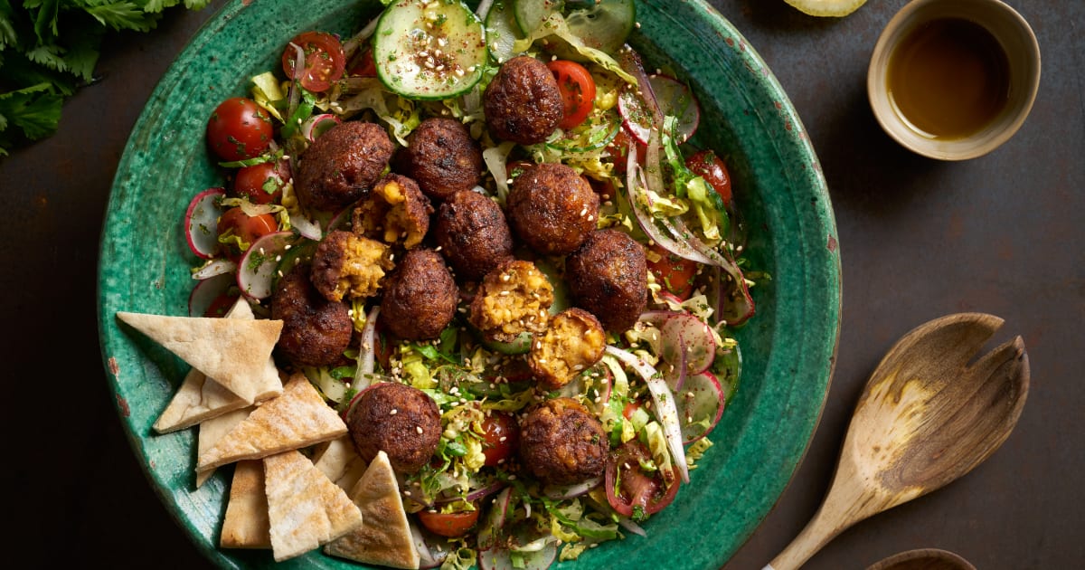 Falafel Fattoush Salad with Toasted Pitta & Sumac Dressing-image